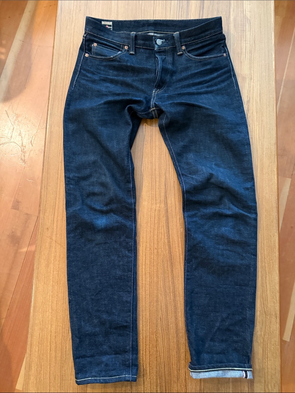 MOMOTARO — Men’s 0305-18 Pink Thread Selvedge Denim, size 31 waist